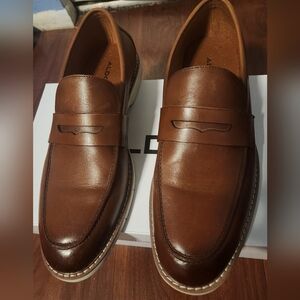 Aldo ZADAR brown leather mens penny Loafers